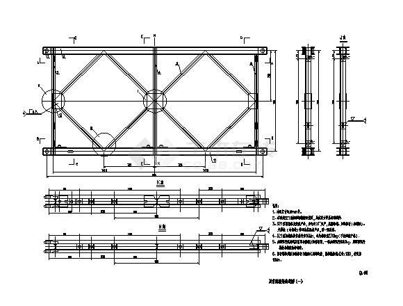 钢结构施工便桥CAD设计图-图二