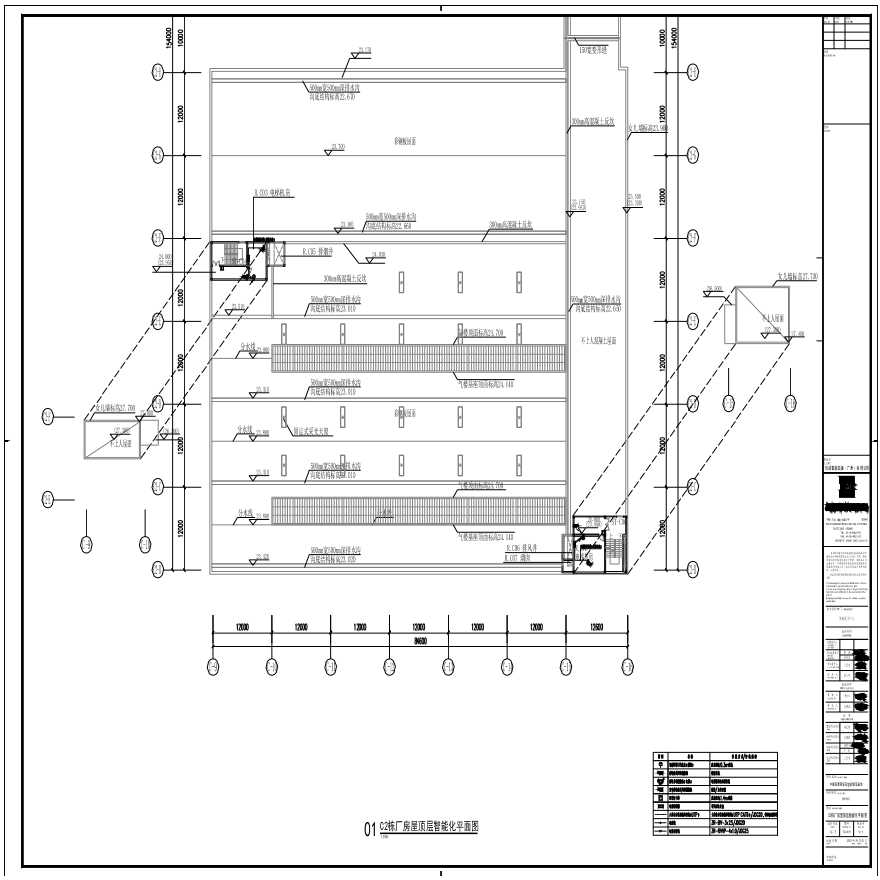 T24-105-C2栋厂房屋顶层智能化平面图-A0_BIAD-图一