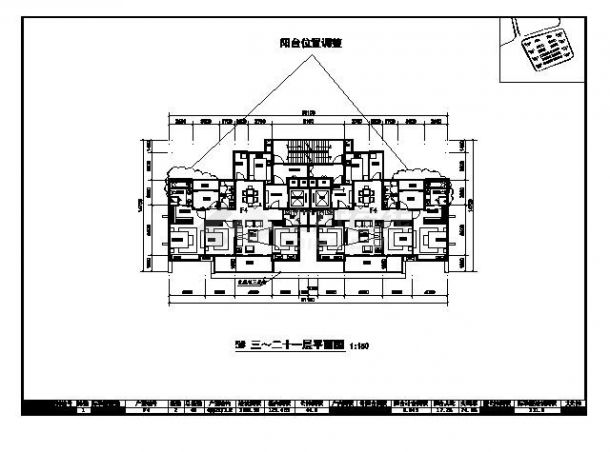 某高层住宅户型设计图-图一