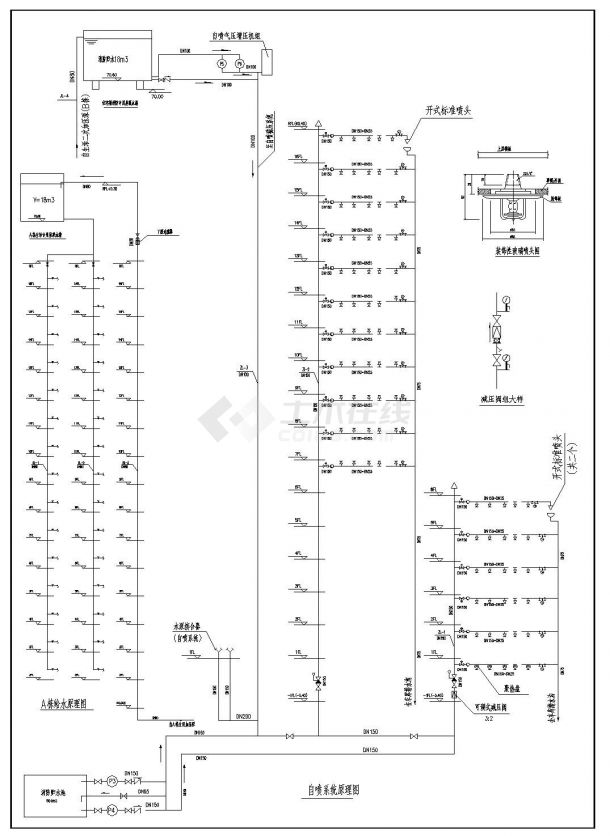 某高层综合楼建筑给排水施工图-图一