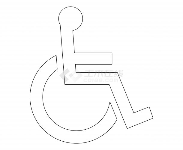 停车符号-轮椅通道