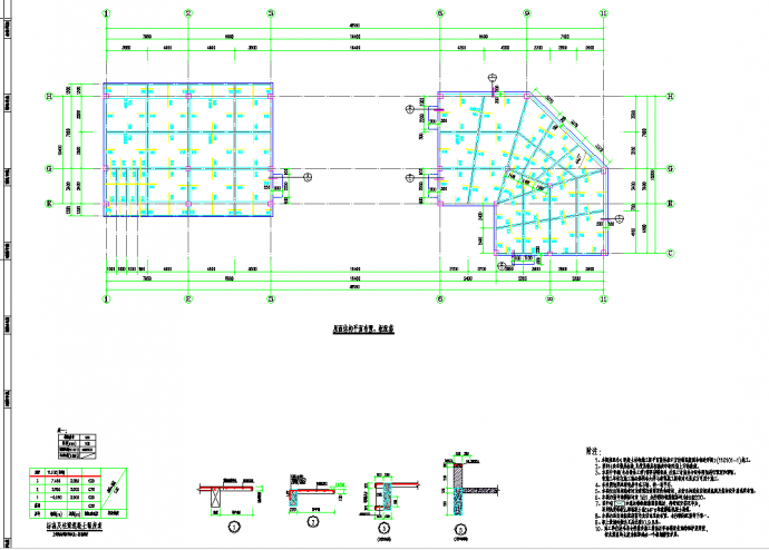 某地三层L型布置商业建筑CAD图纸_图1