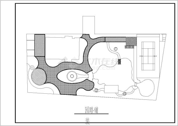 淮安园林铺装详细建筑施工图-图一