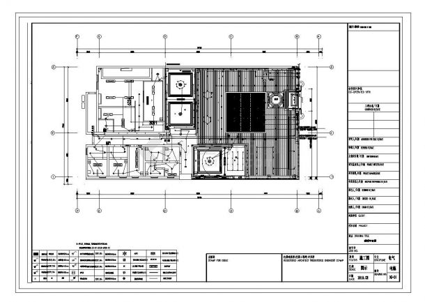 上海市某酒店电气结构布置CAD参考施工图-图一