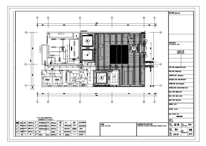 上海市某酒店电气结构布置CAD参考施工图_图1