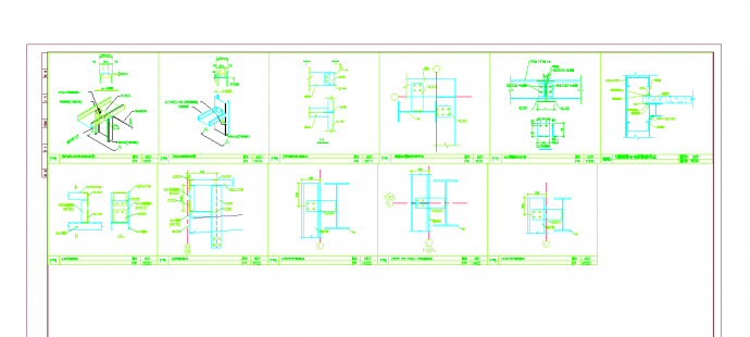 某地单层门式刚架结构工业厂房节点详图CAD图纸_图1