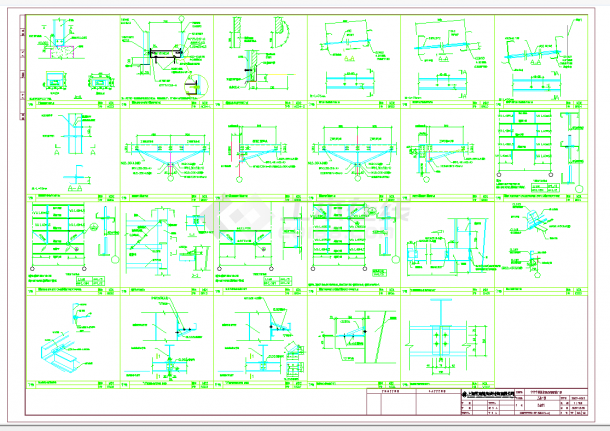 某地单层门式刚架结构工业厂房节点详图CAD图纸-图二