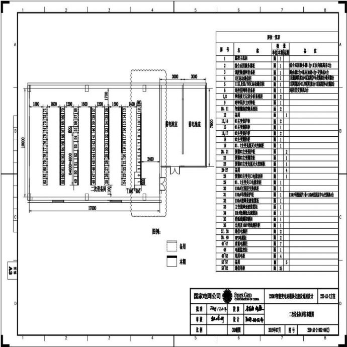 220-A3-2-D02-04(2) 二次设备间屏位布置图_图1