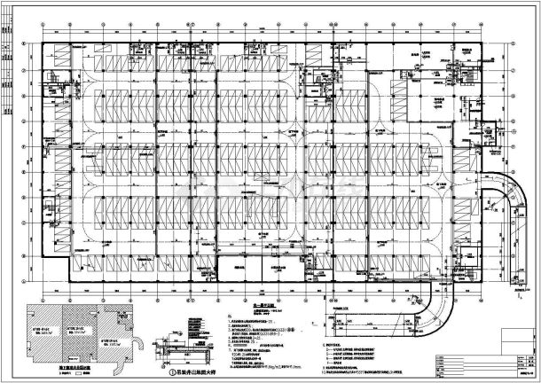 广西某现代风格商贸物流城建筑施工图（含设计说明）-图一