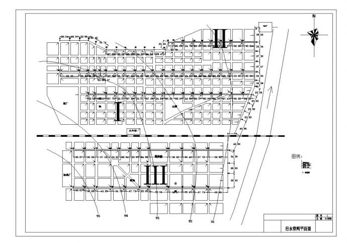 某污水处理厂初步设计CAD图纸._图1