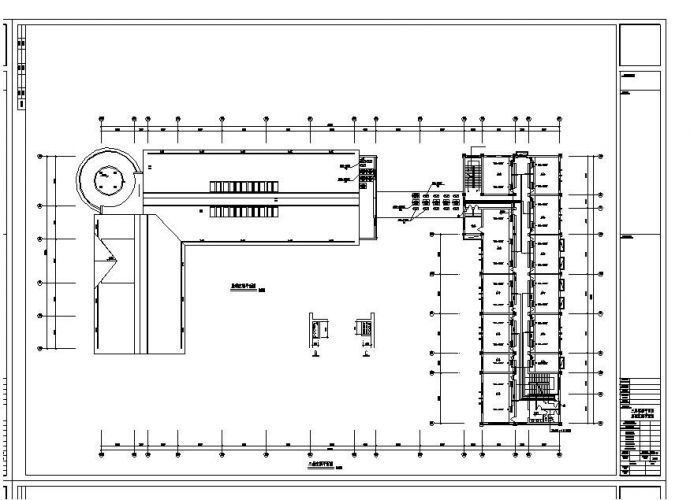 某城市邮政大楼空调结构布置CAD参考详图_图1