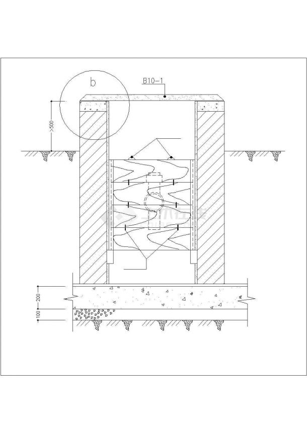 某钢结构改造楼梯节点构造设计施工CAD图纸-图二