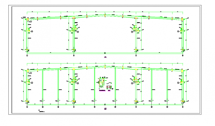 某地沈阳某机械加工厂房结构图CAD图纸_图1