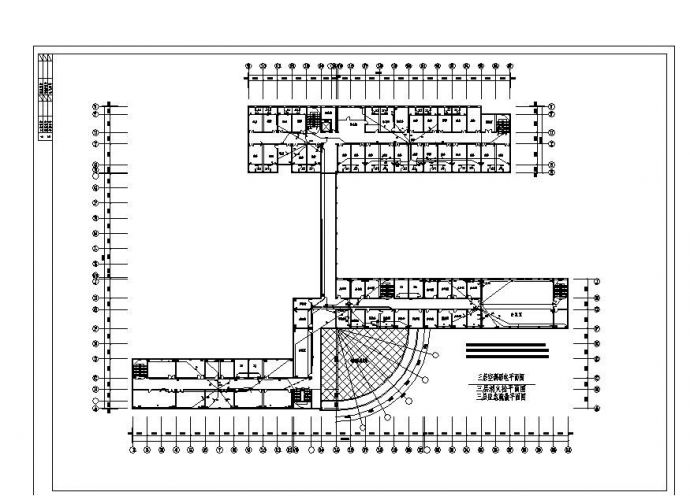 某城市医院电气结构布置CAD参考施工图_图1