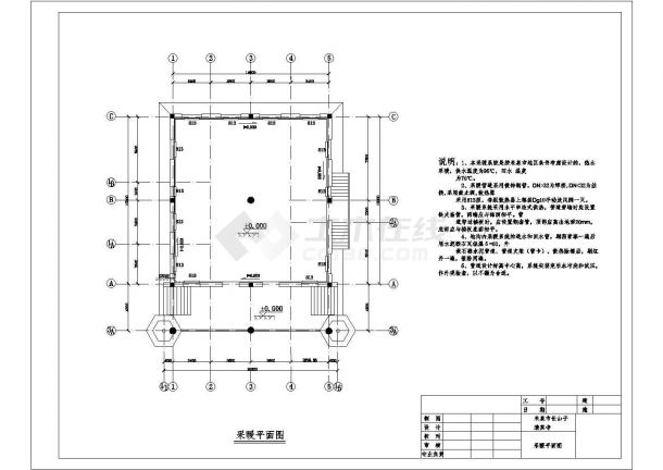 米泉市清真寺施工方案设计CAD图-图一