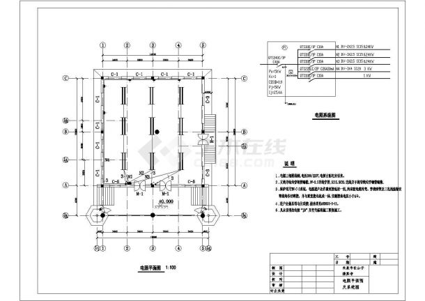 米泉市清真寺施工方案设计CAD图-图二