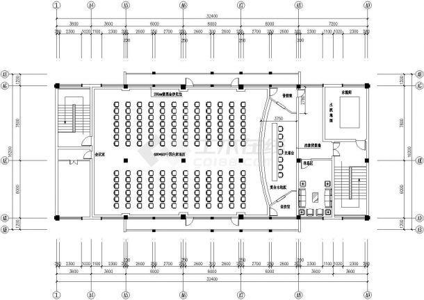 池州某广电大厦建筑设计CAD图纸-图二