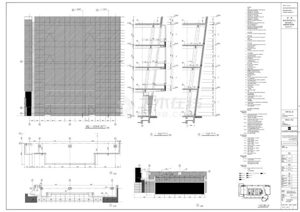 某地新世界中心商务楼外墙建筑立面详图-图一