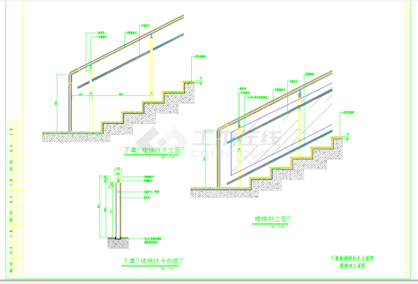 某地地铁标准栏杆扶手图CAD图纸-图一