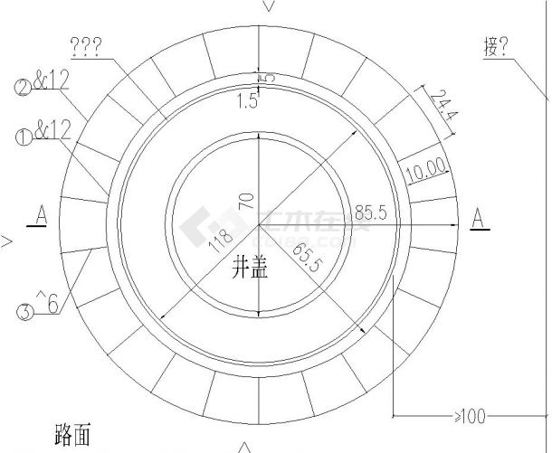 检查井周边路面钢筋加固图-图二