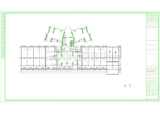 中信水岸城六期 商业C区（二）一层自动喷淋平面图 CAD图-图一
