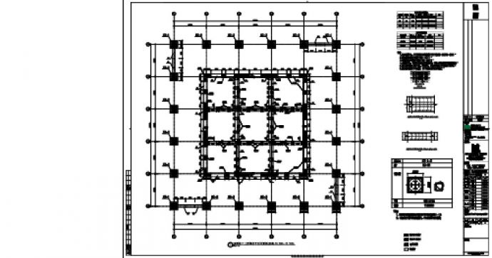 某地区南配1号楼地下三层平面布置图_图1