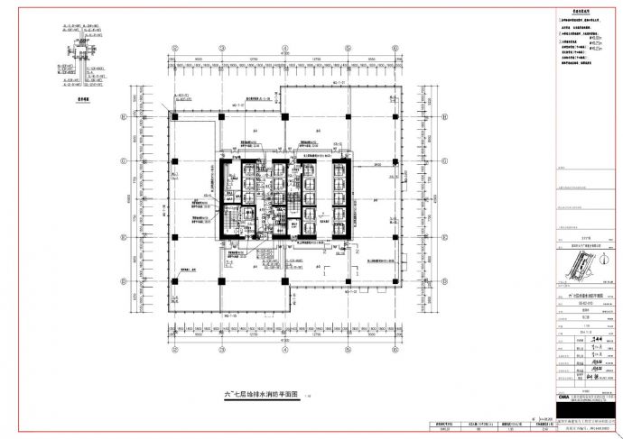 太子广场 SS-02-010～025 塔楼给排水消防平面CAD图_图1