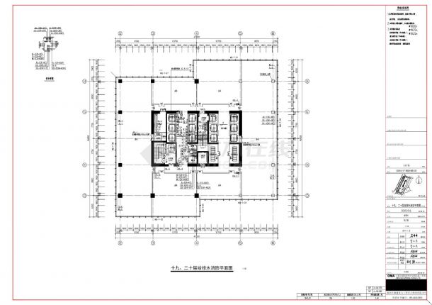 太子广场 SS-02-010～025 塔楼给排水消防平面CAD图-图二