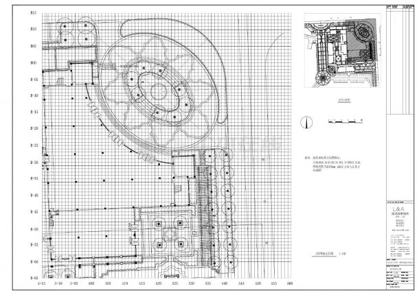 南京香山美墅一期景观施工图设计-商业区-C区X03-03C区网格定位CAD图-图一