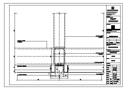 钢结构雨棚幕墙节点图_图1