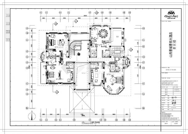 山西晋城晋邦大酒店-贵宾楼夹层装饰设计CAD图-图一