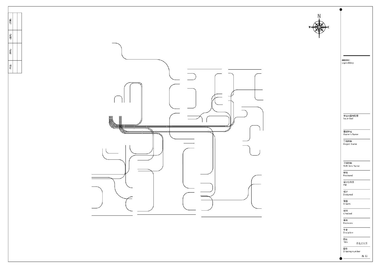 家装户型机电点位CAD图