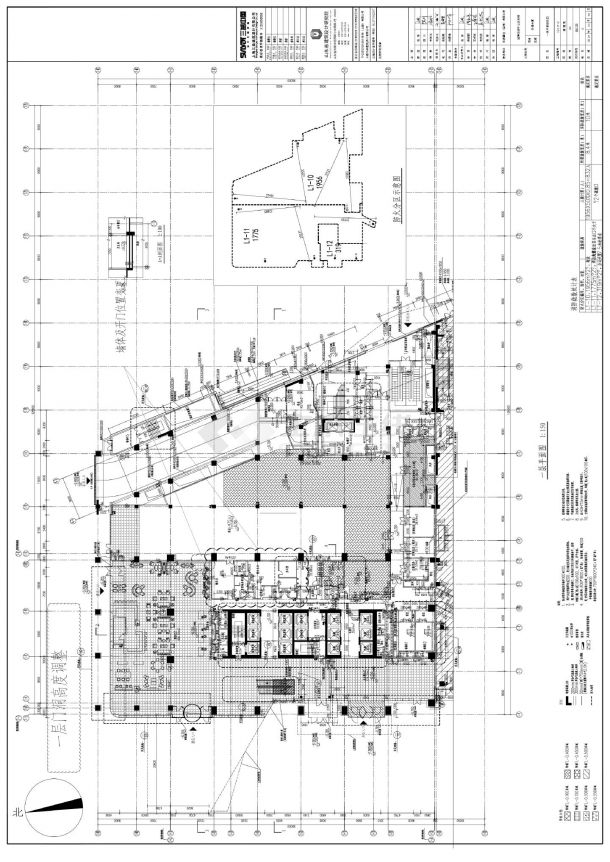 华润大厦-建施一层平面CAD图-图一