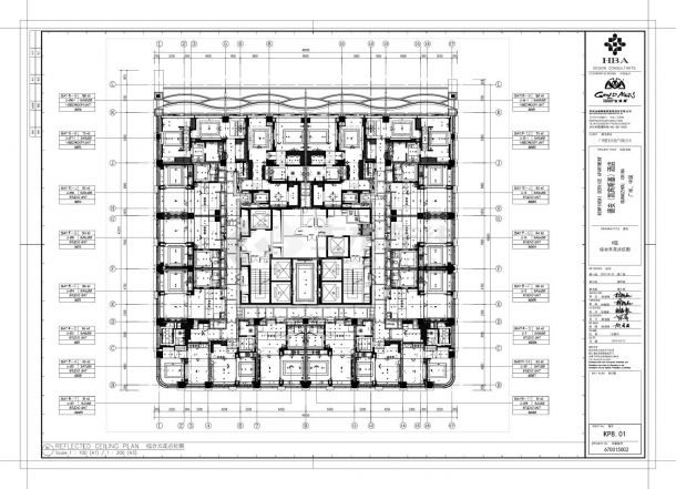 德安凯宾斯基酒店-8层总平面施工CAD图-图二