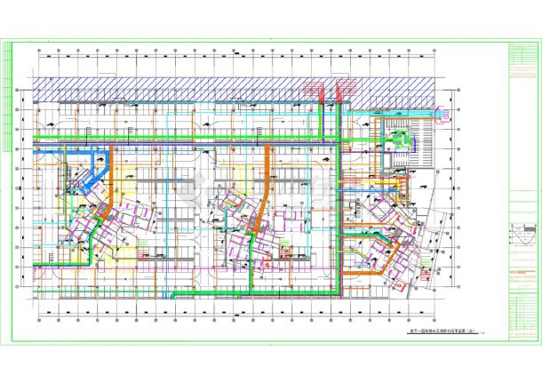 中信水岸城六期P-D-206 地下一层给排水及消防分段平面图（五） _t3 CAD图-图一