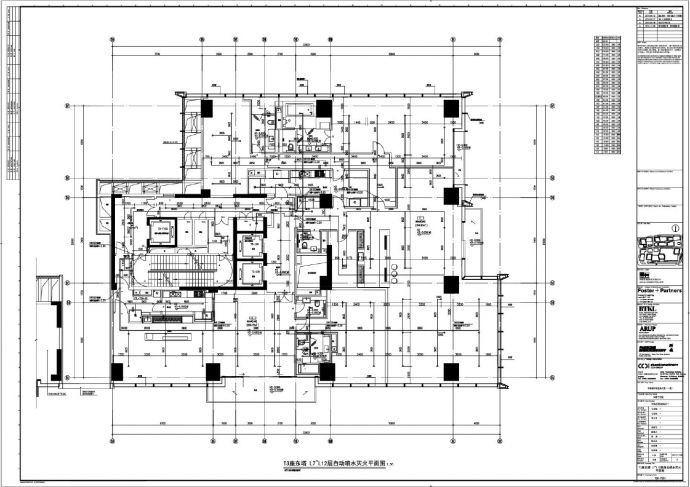 华润城华润置地大厦（一期）3栋T3座喷淋平面图CAD图.dwg_图1