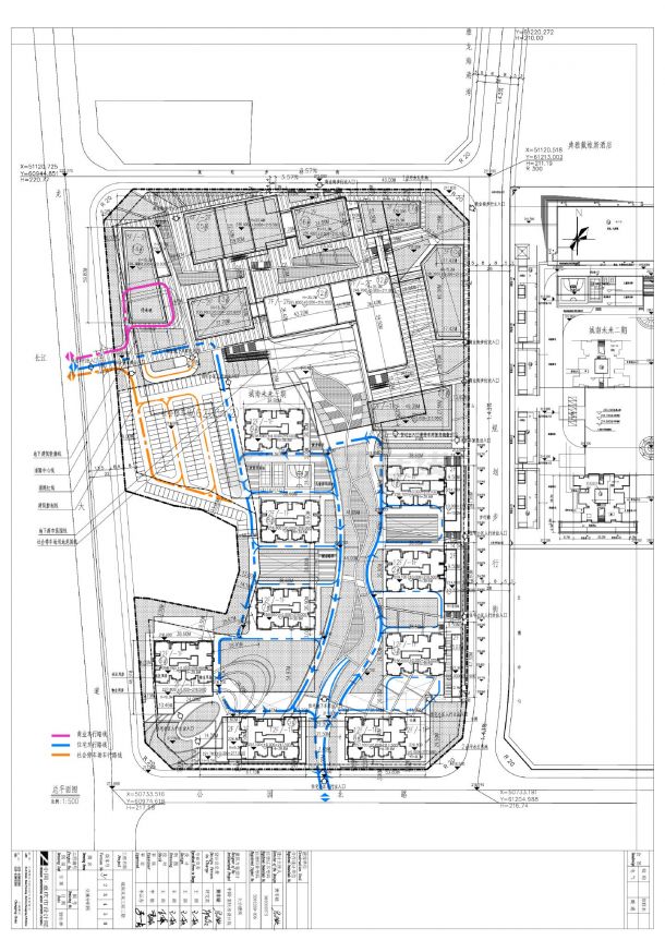 城南未来工程三期-交通分析CAD图-图一