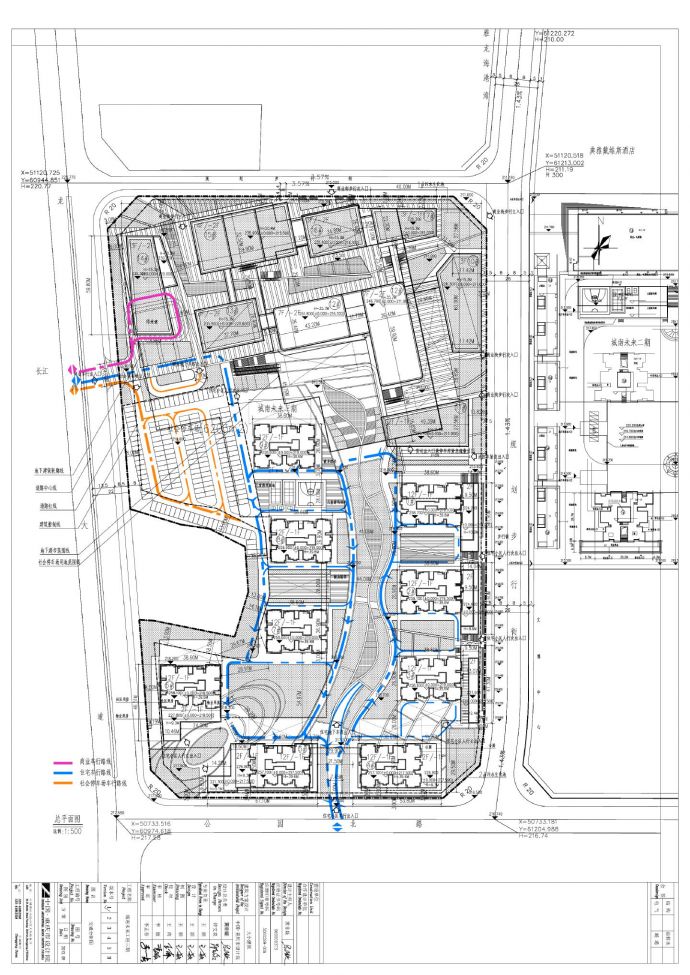城南未来工程三期-交通分析CAD图_图1