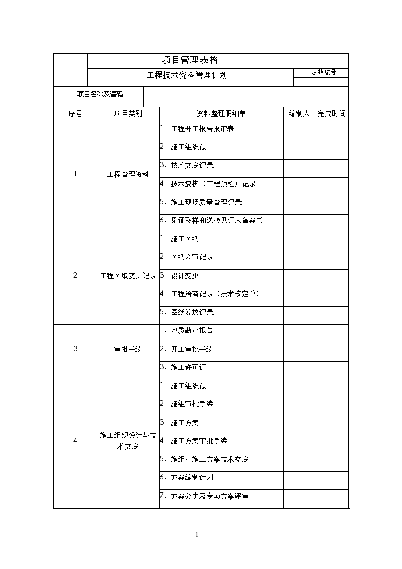 四层框剪楼工程技术资料管理计划知名企业