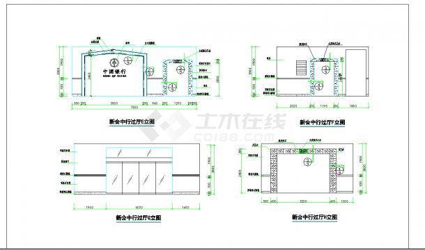 某地银行装饰施工改造CAD图纸-图二