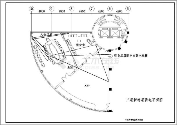 多层办公综合楼增加强弱电照明全套图-图一