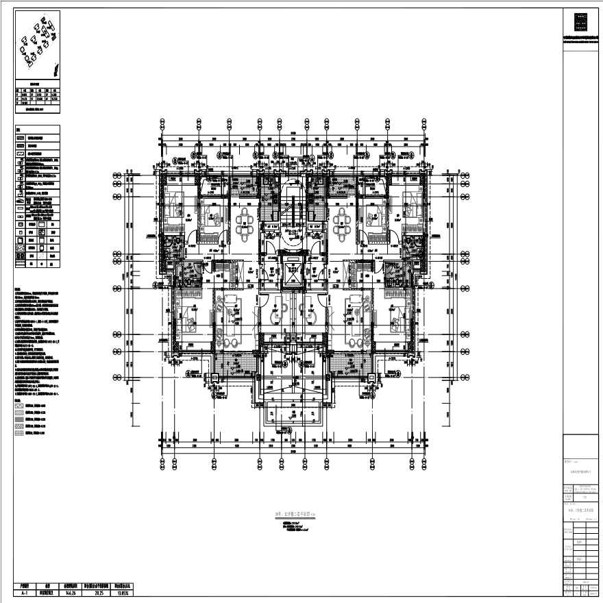 A-W-FP043_10号、12号楼二层平面图-图一