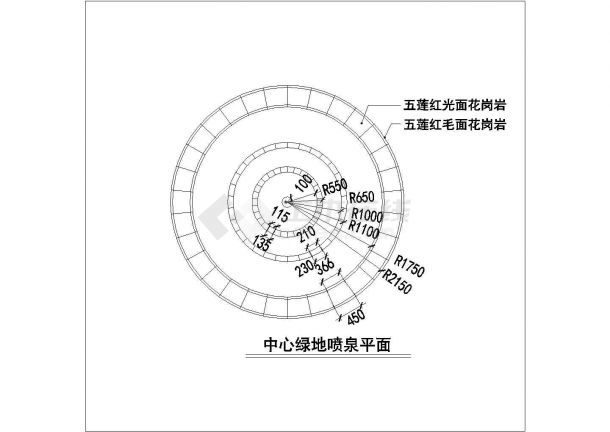 沈阳市某文化公园鲤鱼雕塑喷泉施工大样设计CAD图纸-图一