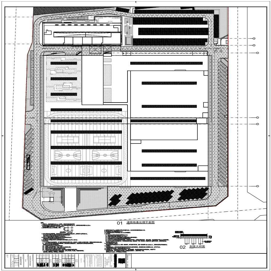 S10-006-道路地基处理平面图-A0_BIAD-图一