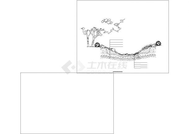 广州市某休闲公园内部小溪施工设计CAD图纸-图二