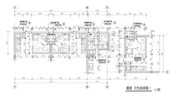 郑州办公楼卫生间设计CAD参考节点详图-图一