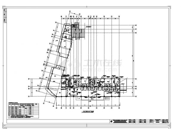 某市听海轩建设项目暖通图纸办公楼结构布置CAD参考详图-图一