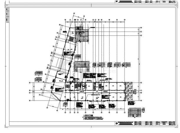 某市听海轩建设项目暖通图纸办公楼结构布置CAD参考详图-图二
