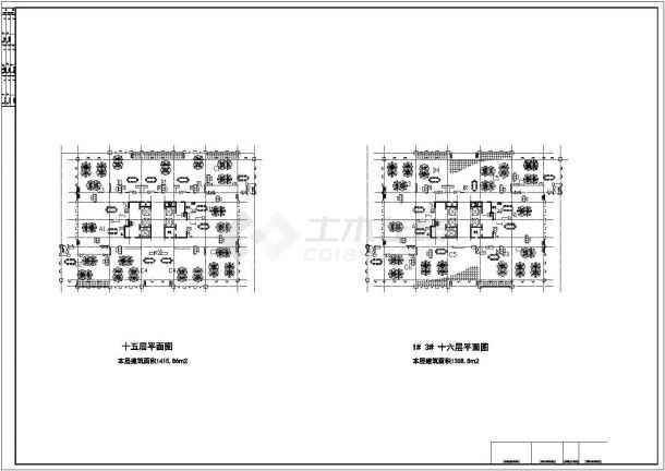郑州某十六层SOHO豪华办公楼建筑扩初图（含效果图）-图二