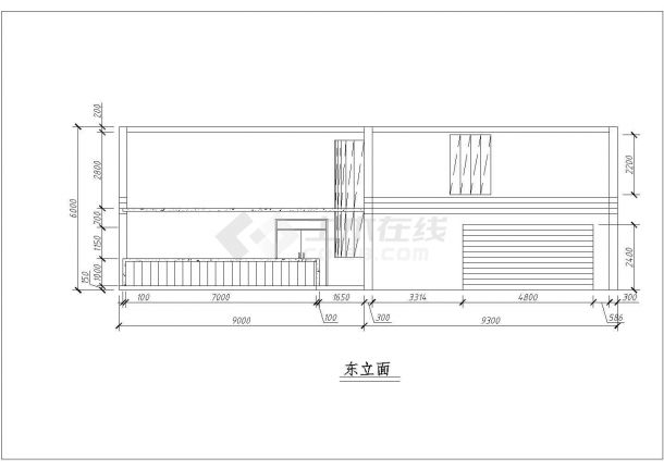 南昌某别墅区335平米2层框混结构独栋别墅建筑设计CAD图纸-图二